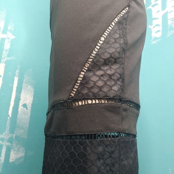 Unique Mesh Panel Detailing Pencil Skirt UK 10 - Picture 7 of 8